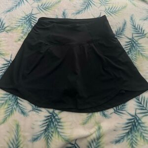 black tennis skort